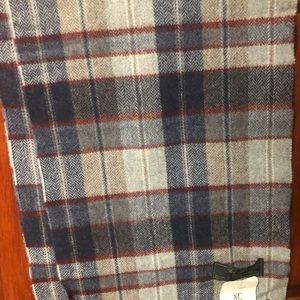 Linea Emmeti Men's PLAID WOOL SCARF Italy New #1